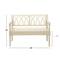 Farmhouse Rectangular Distressed White Wooden Indoor Bench